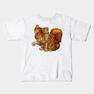 CerPURRus: Ginger Tabby Kids T-Shirt